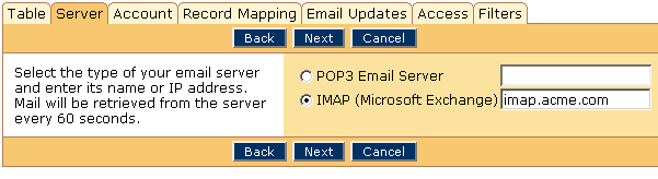 Incoming E-mail Configuration