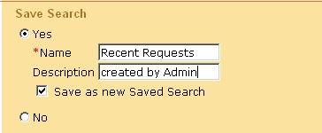 Saving a Database Search